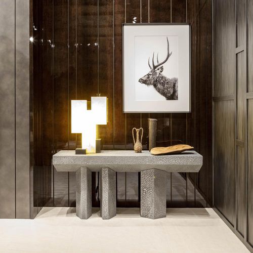 Console contemporaine - Imperfetto  - LAURAMERONI - en bois laqué / en bois peint / en marbre
