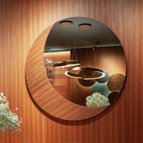 Miroir mural - Décor - LAURAMERONI - contemporain / rond / en bois