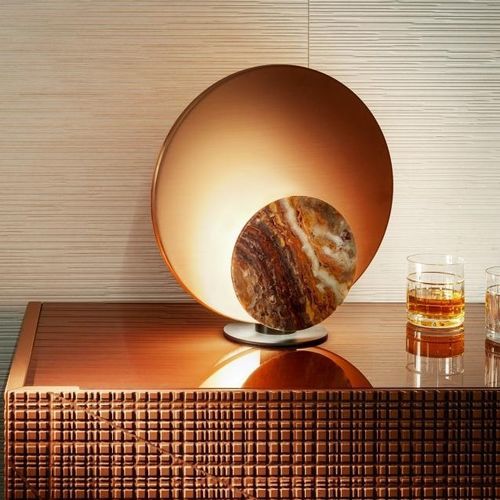 Lampe de table - Clis  - LAURAMERONI - en laiton / en cuivre / en onyx