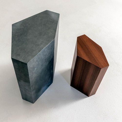 Table d'appoint contemporaine - Imperfetto  - LAURAMERONI - en marbre / avec piètement en marbre / ronde