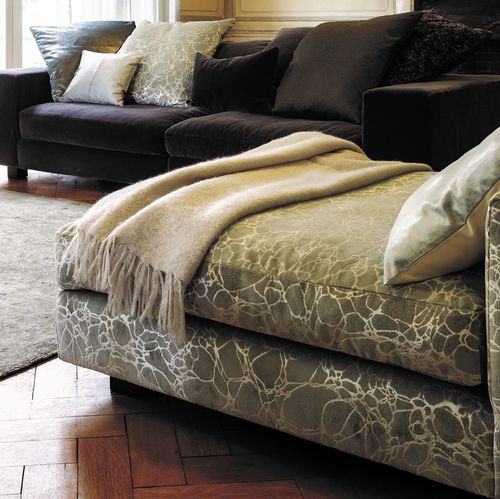 Tissu d'ameublement - VELVET MARBLE - Fischbacher 1819 - à motif / en polyester / en coton