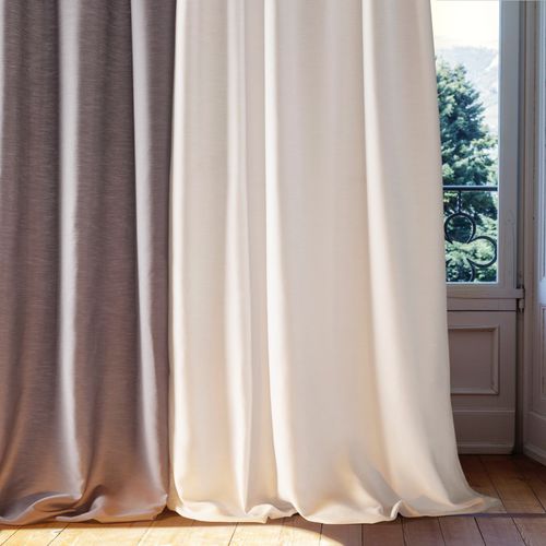 Tissu pour rideaux - ALVIS - Fischbacher 1819 - uni / en polyester / en Trevira CS®