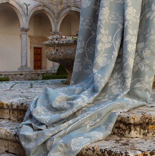Tissu pour rideaux - COUNTRY ROSE - Fischbacher 1819 - à fleurs / en coton / lavable