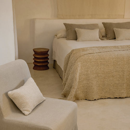 Tissu d'ameublement - CAL  - ALHAMBRA - pour rideaux / uni / en lin