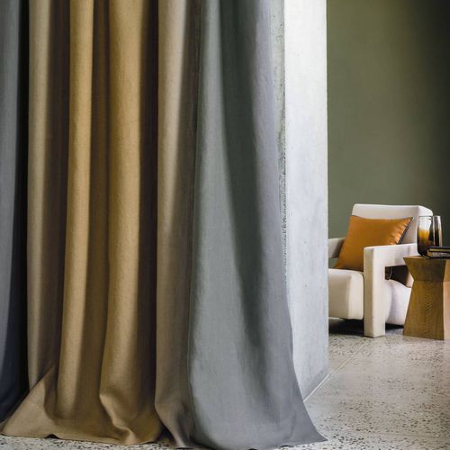 Tissu d'ameublement - SEDONA - CASAMANCE - pour rideaux / uni / en lin