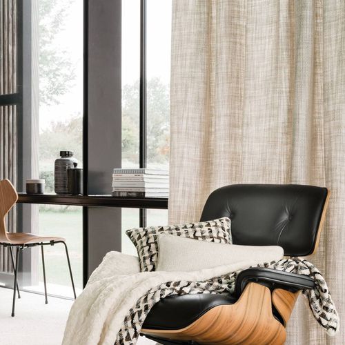 Tissu pour rideaux - FRIMAS - CASAMANCE - uni / en lin / en laine