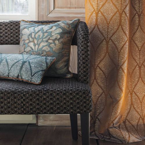 Tissu d'ameublement - CARNAVALET - CASAMANCE - pour rideaux / à motif / en lin