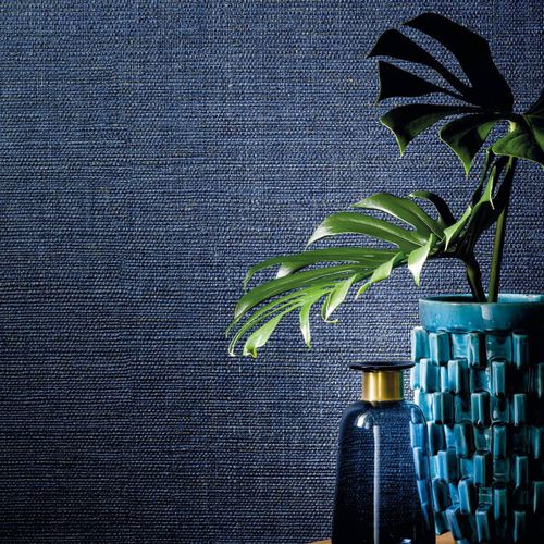 Papier peint contemporain - CARIOCA - CASAMANCE - en vinyle / uni / aspect tissu