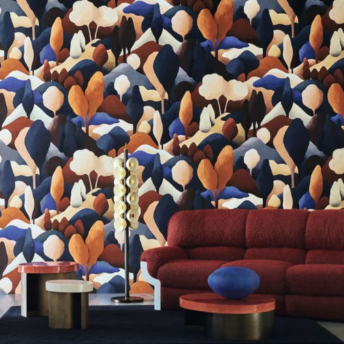 Revêtement mural pour intérieur - ORÉE  - CASAMANCE - en velours / en polyester / imprimé