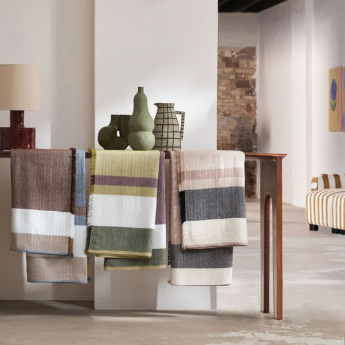 Plaid en coton - TALIE  - CASAMANCE - en lin / en polyester