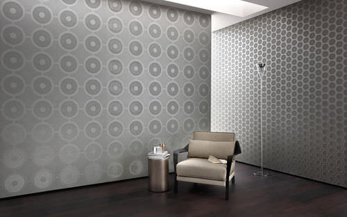 Revêtement mural imprimé - LUMEO - SAHCO - aspect tissu / résidentiel