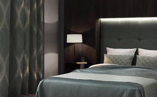 Tissu d'ameublement - ALEGRA - SAHCO - à carreaux / en polyester / en Trevira CS®