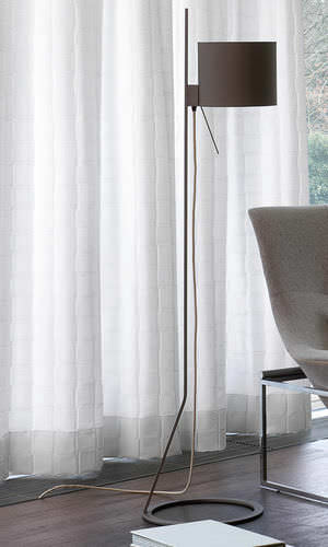 Tissu pour rideaux - CUBE - SAHCO - à motif / en polyester