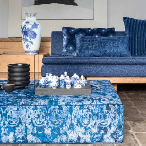 Tissu d'ameublement - YIN   - CHIVASSO - à motif / bleu / contemporain