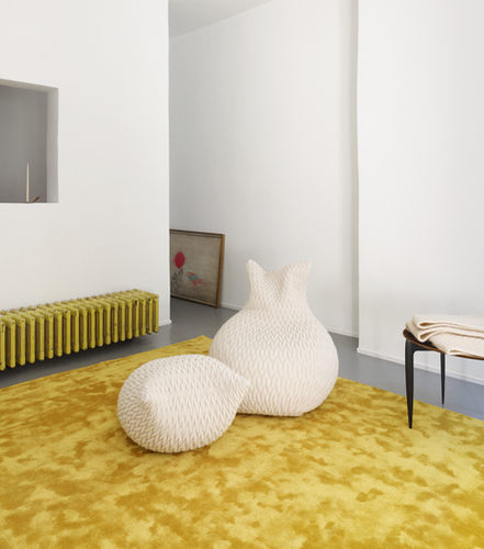 Tapis contemporain - BAMBOO - casalis - uni / en mérinos / en bambou