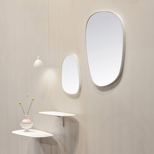 Miroir mural - INSULA - Erik Jørgensen - contemporain / en aluminium laqué / blanc
