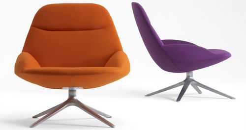 Fauteuil contemporain - UMA : EJ 10 - Erik Jørgensen - en tissu / en mousse de polyuréthane / en aluminium
