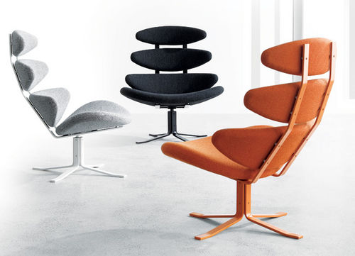 Chauffeuse contemporaine - SPECTRUM : EJ 5-S - Erik Jørgensen - en tissu / en acier / pour établissement public