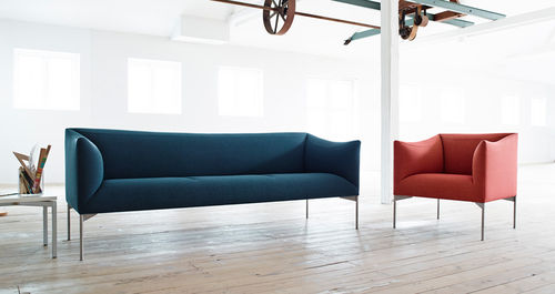 Canapé contemporain - BOW : EJ 485 - Erik Jørgensen - en tissu / en cuir / avec coussin amovible