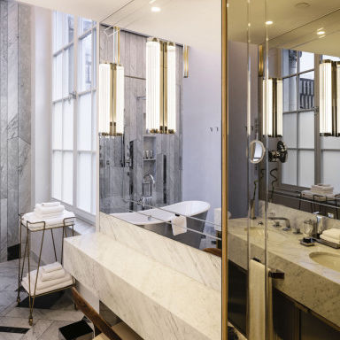 Miroir mural - MIROX MNGE - AGC Glass Europe - contemporain / rectangulaire / en acier inoxydable
