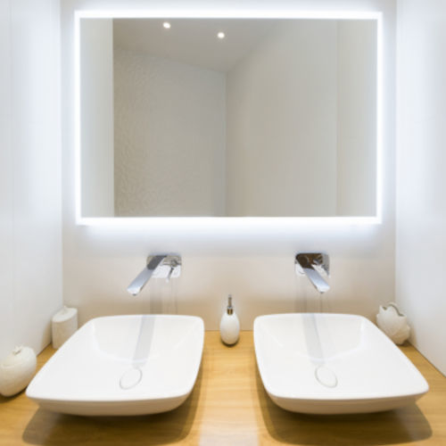 Miroir mural - MIROX 4GREEN+ - AGC Glass Europe - professionnel / contemporain / rectangulaire