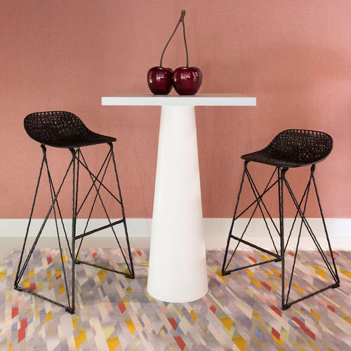 Tabouret de bar contemporain - Carbon  - moooi - en plastique / avec piètement en métal / luge
