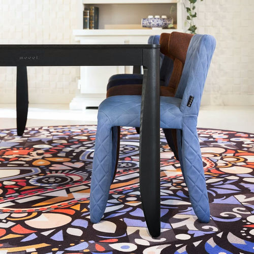 Chaise de salle à manger contemporaine - Monster  - moooi - d'intérieur / en simili cuir / avec piètement en acier