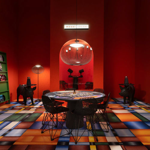 Chaise de salle à manger contemporaine - Carbon  - moooi - d'intérieur / d'extérieur / en résine