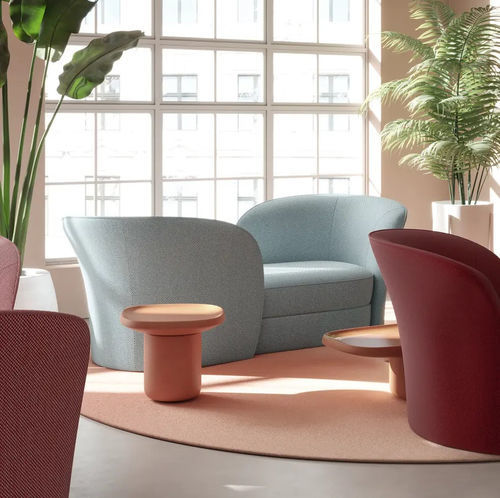 Canapé contemporain - Aldora Vis a Vis - moooi - en tissu / en cuir / avec accoudoirs