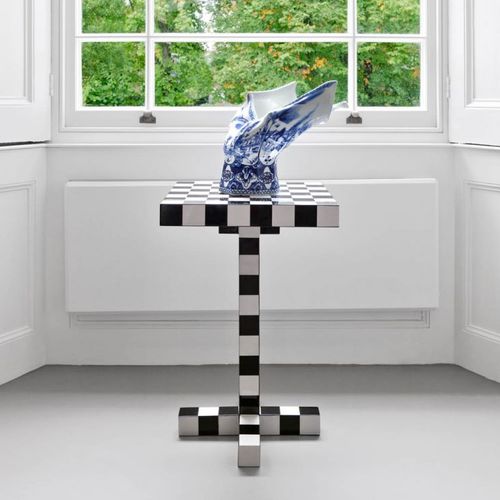 Vase design original - Blow Away - moooi - en porcelaine / de table / blanc