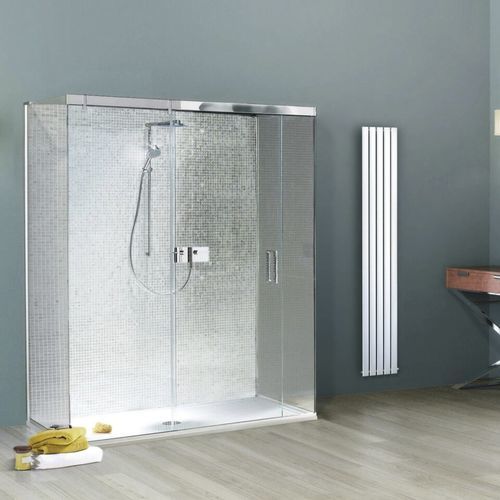 Cabine de douche en verre - EPST - matki showering - en inox / à portes coulissantes / rectangulaire