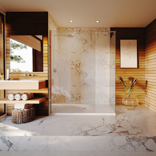Cabine de douche à l'italienne - MOWW - matki showering - en verre / fixe / résidentielle