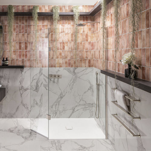 Cabine de douche en verre - EWPH - matki showering - avec porte pivotante / d'angle / résidentielle