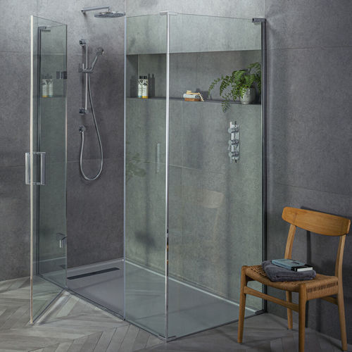 Paroi de douche battante - EPIC - matki showering - d'angle / d'angle / en verre trempé