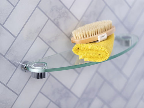 Étagère murale - EXCSHELF - matki showering - contemporaine / en chrome / en verre