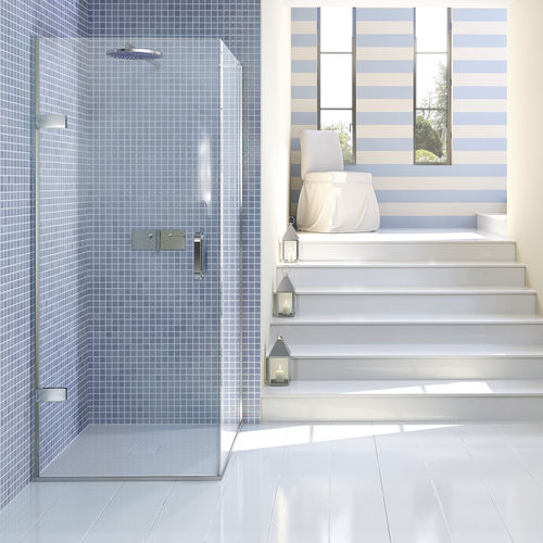 Paroi de douche battante - EPC - matki showering - d'angle / en verre trempé / professionnelle
