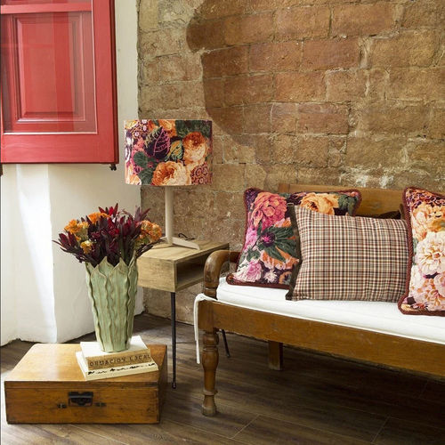 Abat-jour contemporain - PANTALLA VERYROSE&PEONY WILD PLUM - GANCEDO - en tissu / en coton / en lin