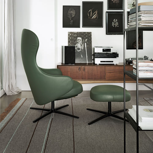 Fauteuil relax contemporain - DUA RELAX - Kristalia - en cuir / en tissu / avec repose-pieds