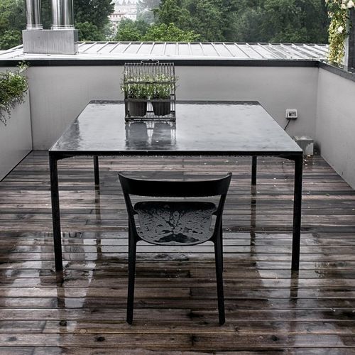Table contemporaine - BOIACCA - Kristalia - en stratifié / en Fenix NTM® / avec piètement en bois