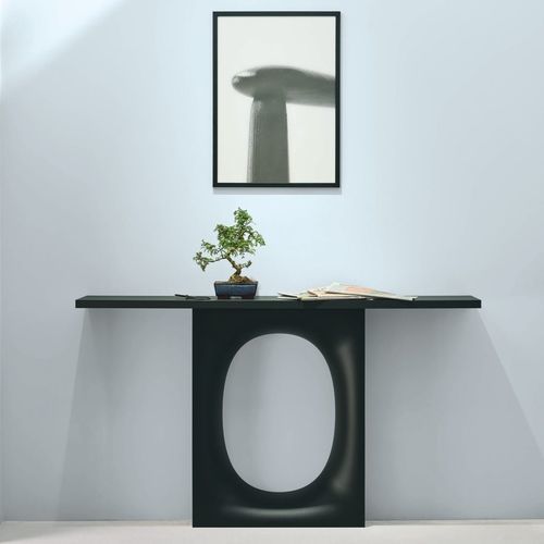 Console contemporaine - HOLO - Kristalia - en bois massif / en verre / en Laminam