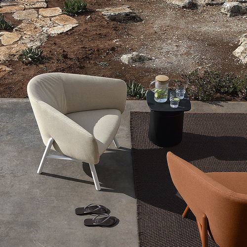Fauteuil contemporain - TUILE - Kristalia - en tissu / en cuir / en métal