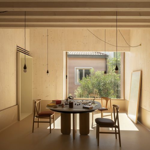 Table contemporaine - PALA - Kristalia - en Fenix NTM® / en MDF laqué / en marbre