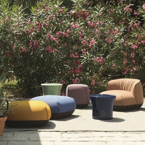 Ottoman contemporain - BRIONI - Kristalia - en tissu / carré / d'intérieur