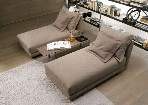 Chaise longue contemporaine - ANGELO - CasaDesùs - en tissu / grise