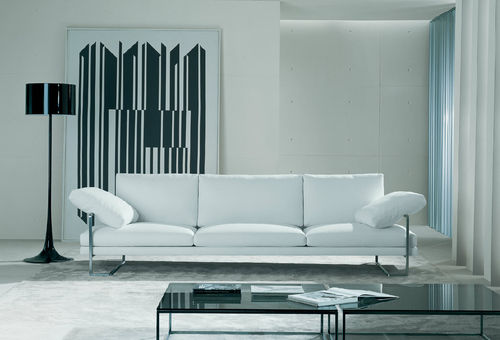 Canapé contemporain - METROPOLY - CasaDesùs - en cuir / blanc / 3 places