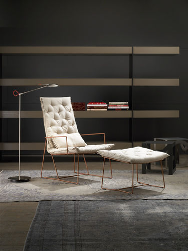 Fauteuil contemporain - SYRMA - CasaDesùs - en métal / avec repose-pieds