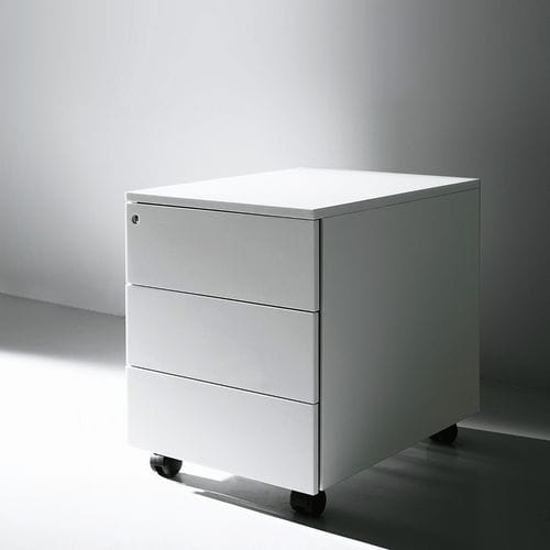 Caisson de bureau en métal - Porro - à 3 tiroirs / à roulettes / par Piero Lissoni