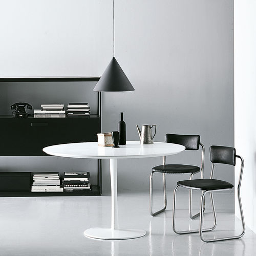 Table contemporaine - JOIN - Porro - en aluminium laqué / en aluminium / ronde