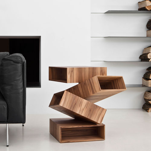 Table d'appoint design original - BALANCING BOXES - Porro - en bois / en métal / carrée