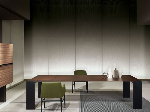 Table contemporaine - METALLICO  - Porro - en aluminium / rectangulaire / carrée